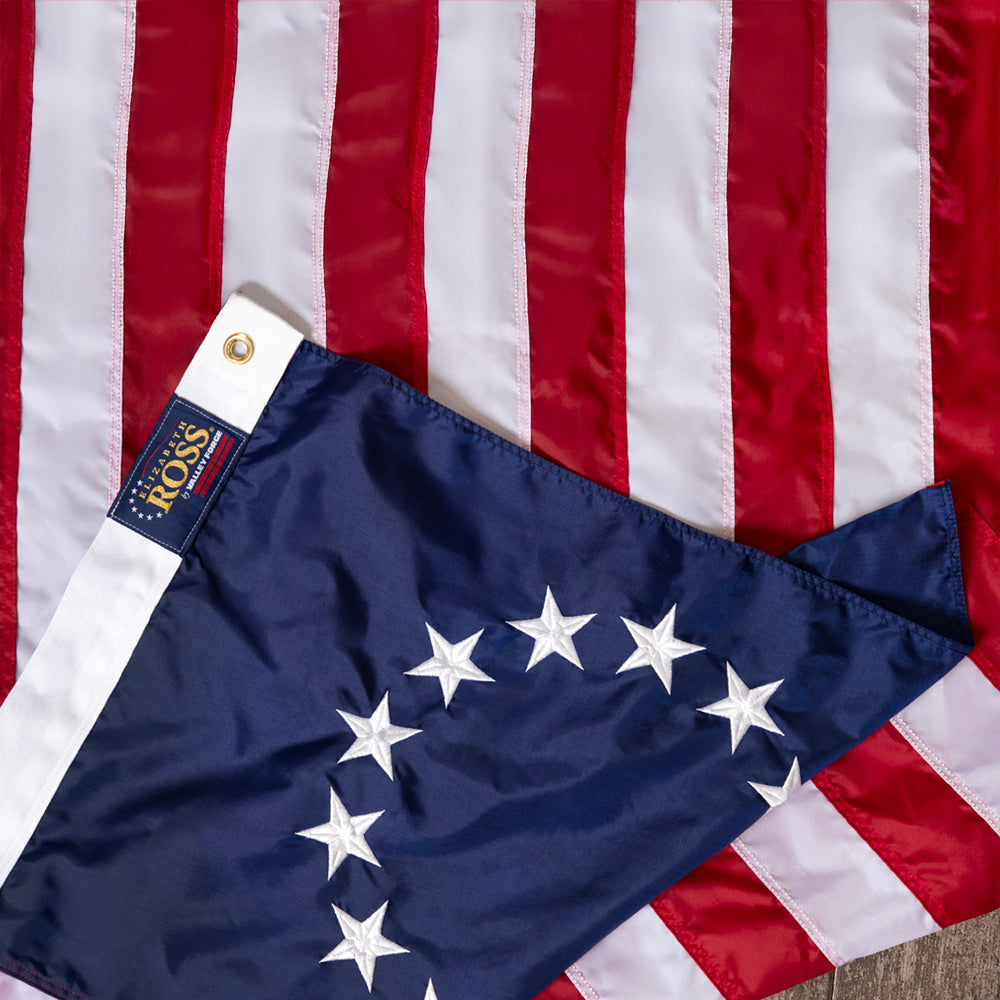 3' x 5' Elizabeth Ross Betsy Ross Flag with Embroidered Stars