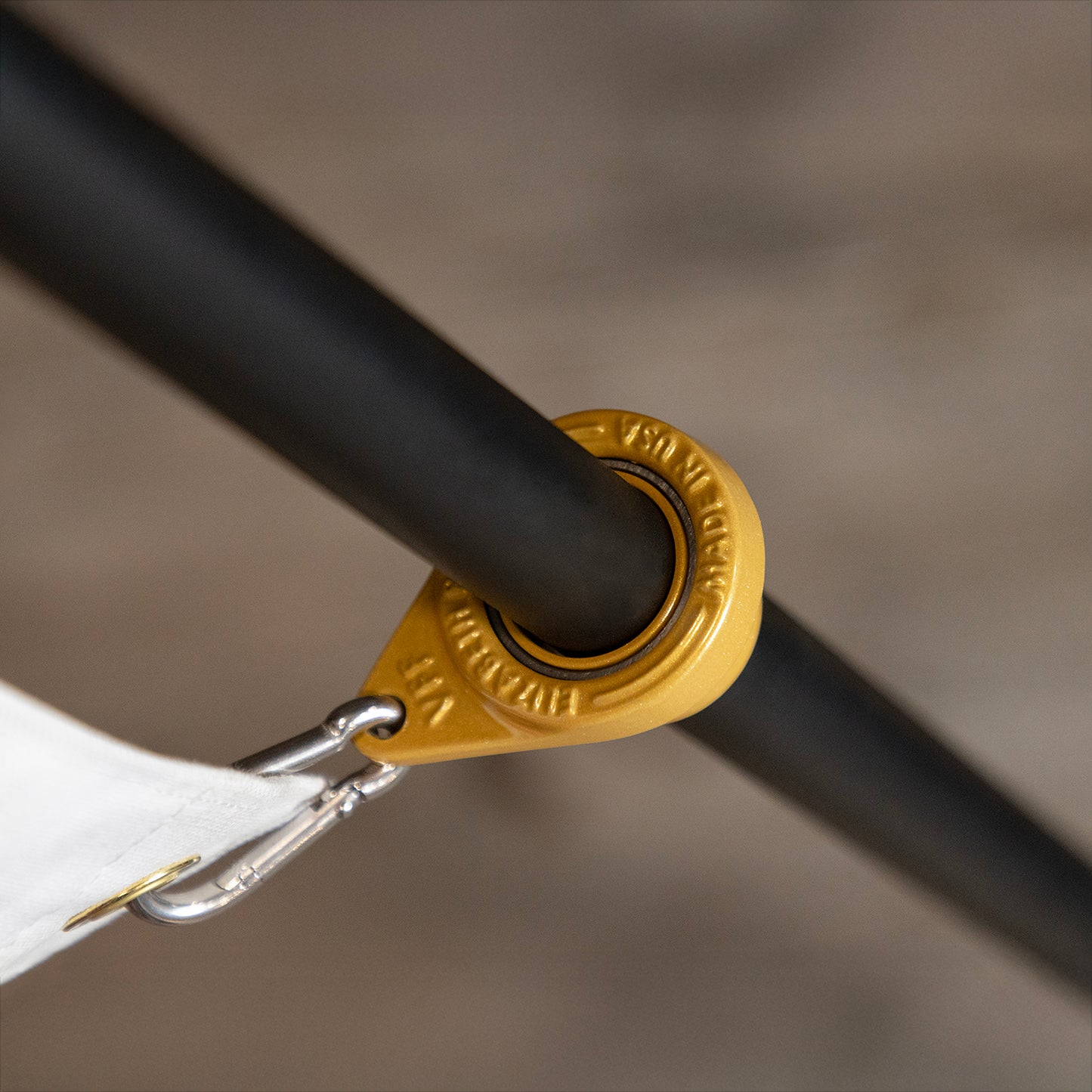 3' x 5' Elizabeth Ross American Flag Kit with Black Aluminum Pole, Gold Finial, Spinning Rings, and Mounting Bracket