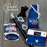3' x 5' Pre-Assembled American Flag Kit - Black/Silver