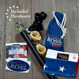 3' x 5' Pre-Assembled American Flag Kit - Black/Gold