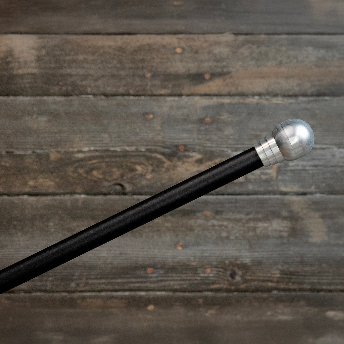 6’ Black Aluminum Flagpole with Silver Finial