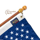 3' x 5' Pre-Assembled American Flag Kit - Wood/Gold