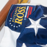 3' x 5' Pre-Assembled American Flag Kit - Wood/Gold