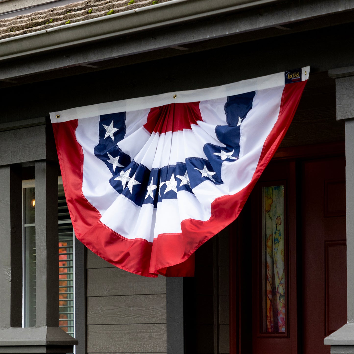 3' x 6' Elizabeth Ross Bunting with Embroidered Stars - Pre-Order