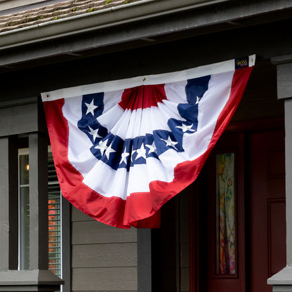 3' x 6' Elizabeth Ross Bunting with Embroidered Stars - Pre-Order