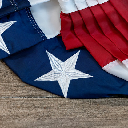 3' x 6' Elizabeth Ross Bunting with Embroidered Stars - Pre-Order