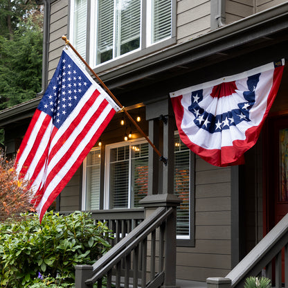 3' x 6' Elizabeth Ross Bunting with Embroidered Stars - Pre-Order