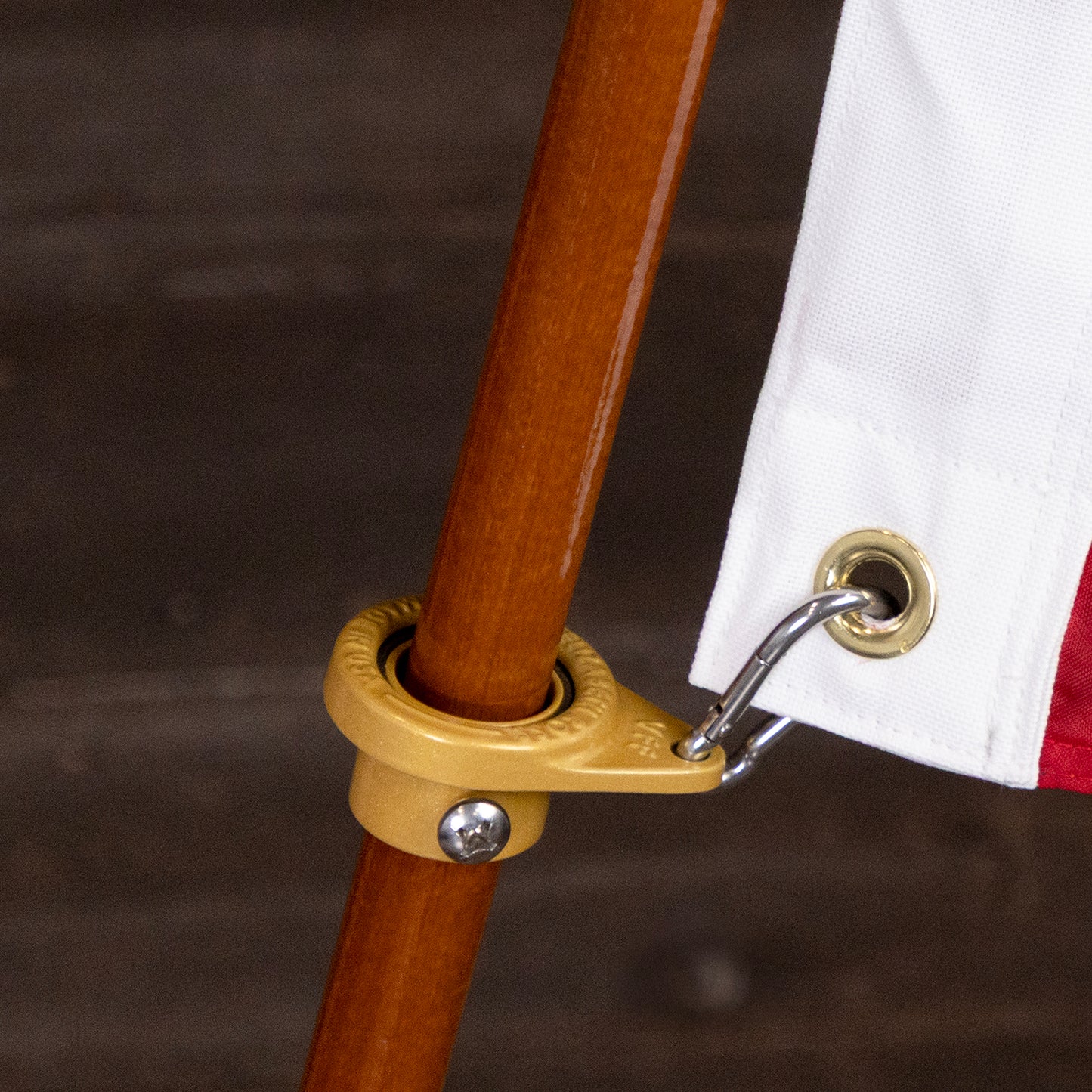 Premium Flag Display Accessory Bundle - Wood/Gold