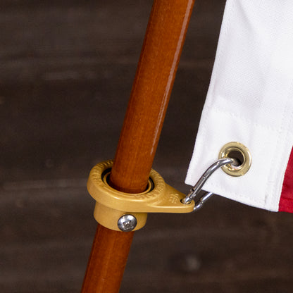 Premium Flag Display Accessory Bundle - Wood/Gold