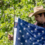 18' Bronze Steel In-Ground Flagpole Kit with 4'x6' Elizabeth Ross Nylon American Flag