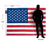 5’ x 8’ Elizabeth Ross American Flag with Embroidered Stars